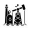 Oil industry black glyph icon