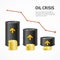 Oil Industry Crisis Graph Concept. Vector