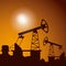 Oil industry economy icons