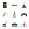 Oil industry extraction icons set
