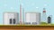 Oil industry factory cartoon design