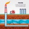 Oil industry with fracking process