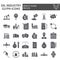 Oil industry glyph icon set, fuel production symbols collection, vector sketches, logo illustrations, nature resources