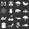 Oil industry items icons set grey vector