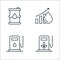 oil industry line icons. linear set. quality vector line set such as biofuel, gas station, oil price