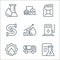 oil industry line icons. linear set. quality vector line set such as laboratory, tank truck, maintenance, gas station, oil price,