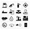 Oil industry and petroleum icons set