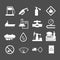 Oil industry and petroleum icons set