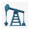 Oil industry production station extracting cartoon icon energy processing platform petroleum drilling technology factory