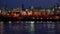 Oil Industry refinery factory at dusk in Hamburg Port