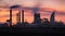 Oil Industry silhouette, Petrechemical plant - Refinery