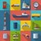 Oil Industry Square Icon Set