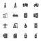 Oil industry vector icons set