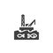 Oil industry water pollution vector icon