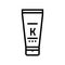 oil keratin tube line icon vector illustration