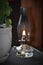 Oil lamp with large flame