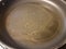 Oil liquid in a frying pan or skillet