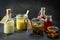Oil, mustard, catsup and other condiments