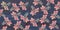Oil painted pink floral textile cloths design background.