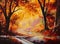 Oil Painting - autumn forest