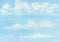 Oil Painting background. Aerial clouds in the blue spring sky