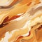 Oil painting background texture of white and brown waves in a cartoon abstraction style (tiled)