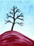 Oil painting Desert tree
