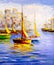 Oil Painting - Harbor View