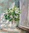 Oil Painting, Impressionism style, texture painting, flower still life painting art painted color image,