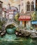 Oil Painting Outdoor Scene of Venice, Italy