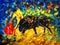 Oil Painting - Spanish Bullfight, Corrida De Toros