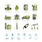 Oil and petrol industry objects icons