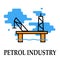 Oil and Petrol industry pump and ship drill platform