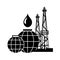 Oil And Petroleum products. Technology and industry emblem.