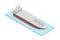 Oil or Petroleum Tanker as Ship or Bulk Transport of Oil or Chemical Product Isometric Vector Illustration