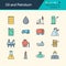 Oil and Petrolium icons. Filled outline design collection 14. For presentation, graphic design, mobile application, web design, i