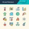 Oil and Petrolium icons. Filled outline design collection 15. For presentation, graphic design, mobile application, web design, i