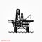 Oil platform iconfuel production logo, illustration, sign symbol for design