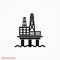 Oil platform iconfuel production logo, illustration, sign symbol for design