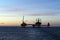 Oil platforms in North Sea