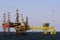 Oil platforms in North Sea