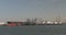 Oil Port Silos, oil terminal, tanker ship