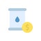 Oil price, dollar icon. Simple color vector elements of economy icons for ui and ux, website or mobile application