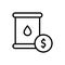 Oil price, dollar icon. Simple line, outline vector elements of economy icons for ui and ux, website or mobile application