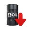 Oil Price Down Illustration