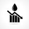 Oil price growth down icon