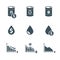 Oil price icon set