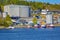 Oil product tank depot in Stockholm industrial sea port. Sweden.