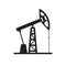 Oil Pump - black icon on white background vector illustration for website, mobile applicaton, presentation, infographic. Graphic