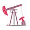 Oil pump cartoon vector illustration